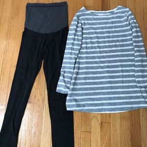 Old Navy Motherhood Maternity Leggings Top Outfit